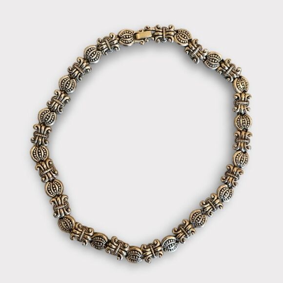 Vintage Link Wheat Scroll Necklace - Picture 2 of 6